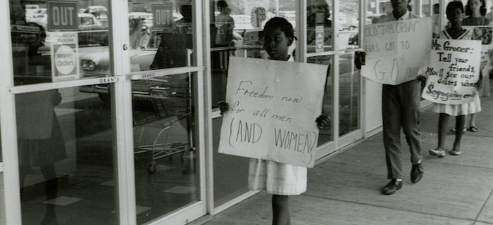 Civil rights protest at the Safeway store in Farmville, 1963