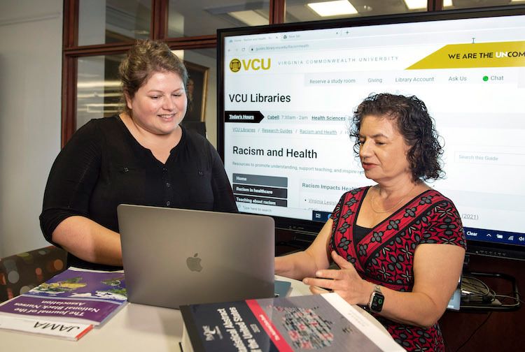 Research and education librarians Samantha Guss and Erica Brody worked together to create the Racism and Health guide for VCU Libraries.