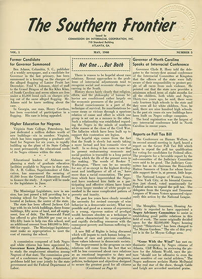 The Southern Frontier, a monthly CIC newsletter from the 1940s