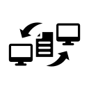 A document cycle across computers