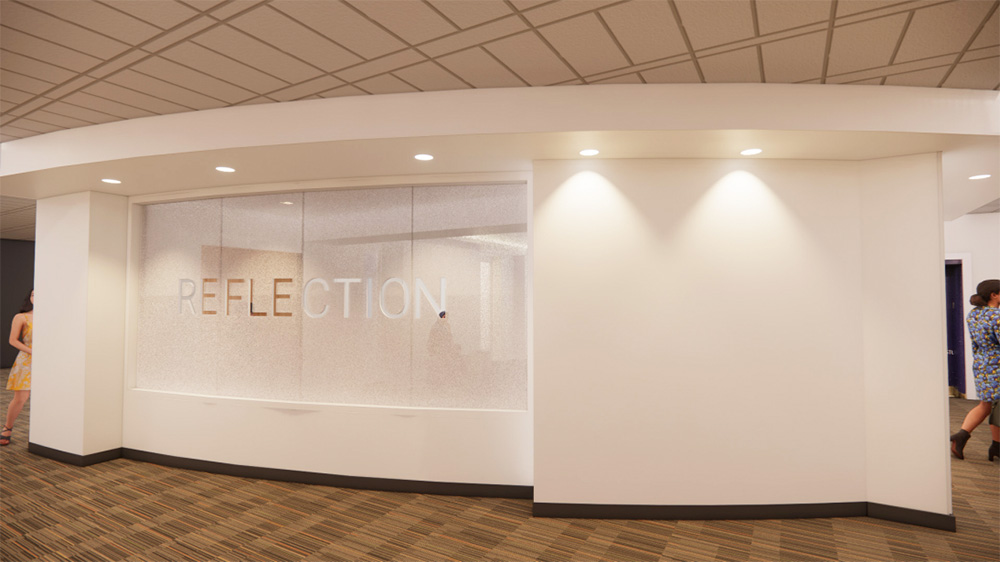 An artist rendering of the upcoming Reflection Room in James Branch Cabell Library.