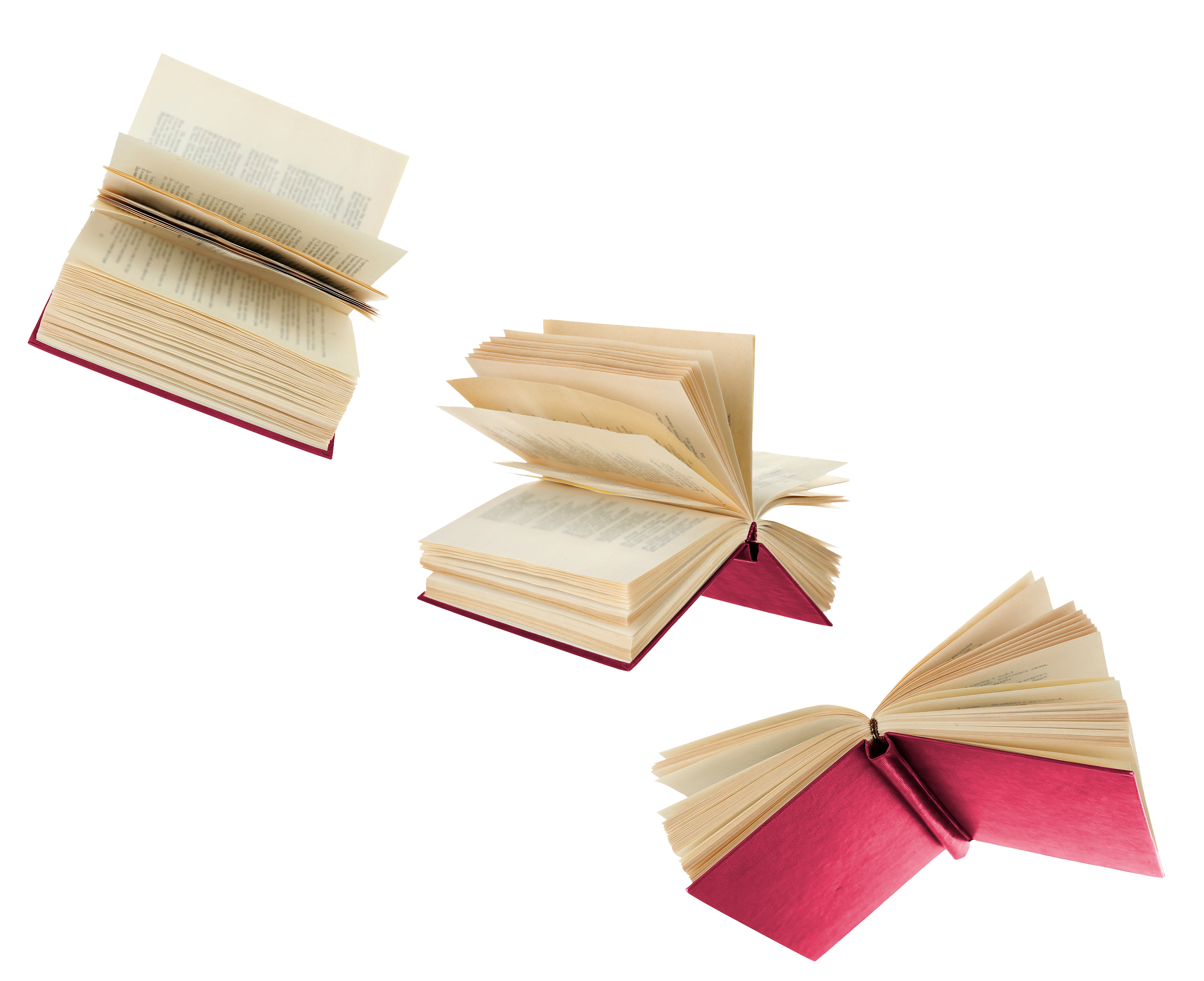 Flying books with red covers